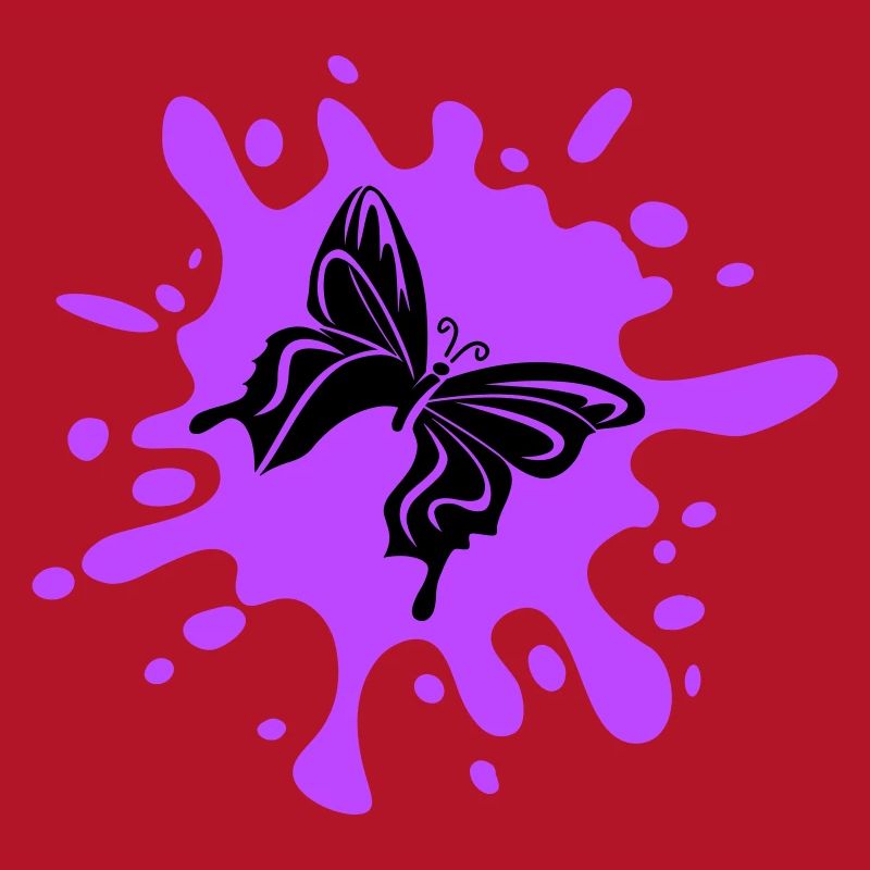 Papillon éclaboussure de couleur
