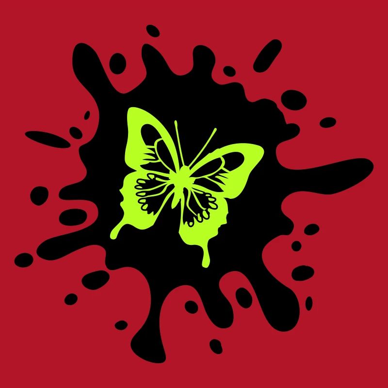 Papillon éclaboussures de couleur
