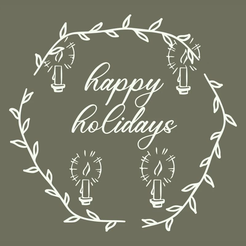 Advent Advetskranz Happy Holidays