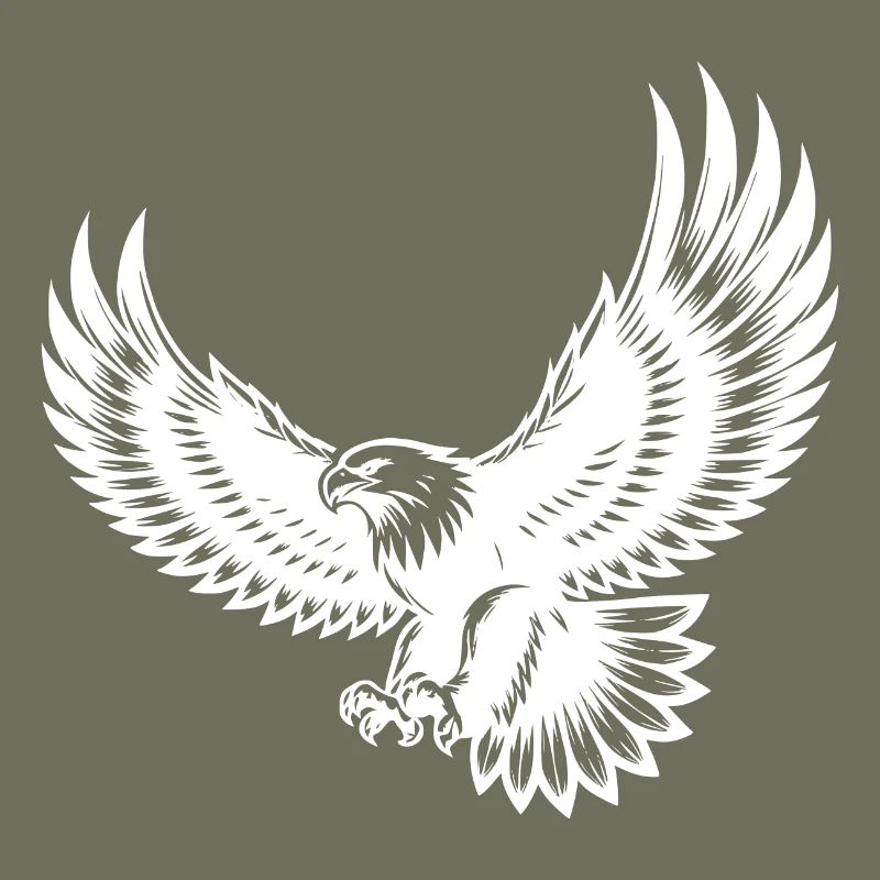 Aigle expressif aux ailes déployées