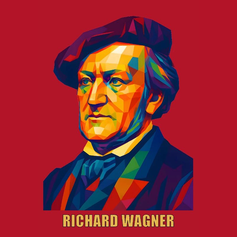 WPAP Polygon Portrait Richard Wagner Compositeur