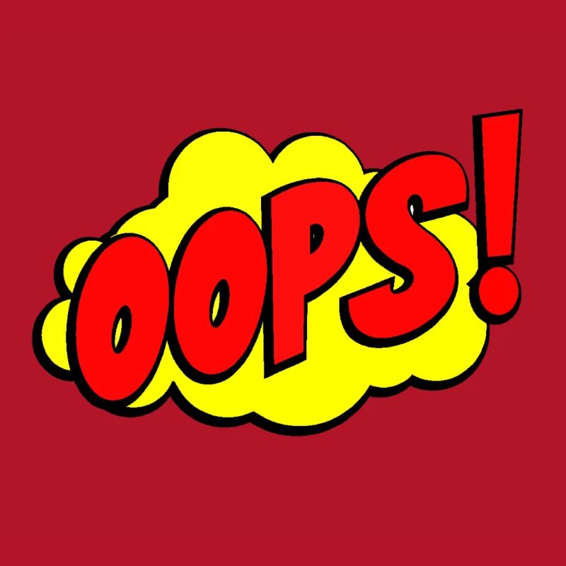 Dessin animé Oops Conception de bande dessinée