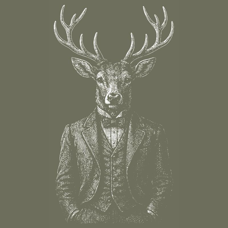 Dapper Deer in a Tailored Suit