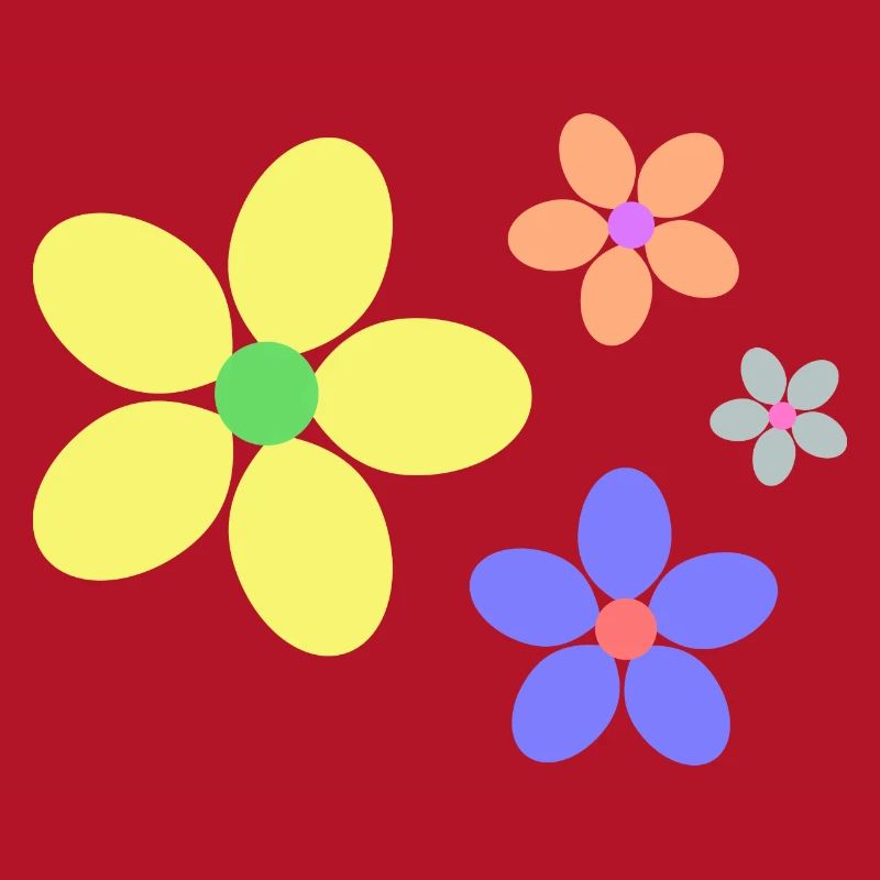 bunte Blumen Hippie retro