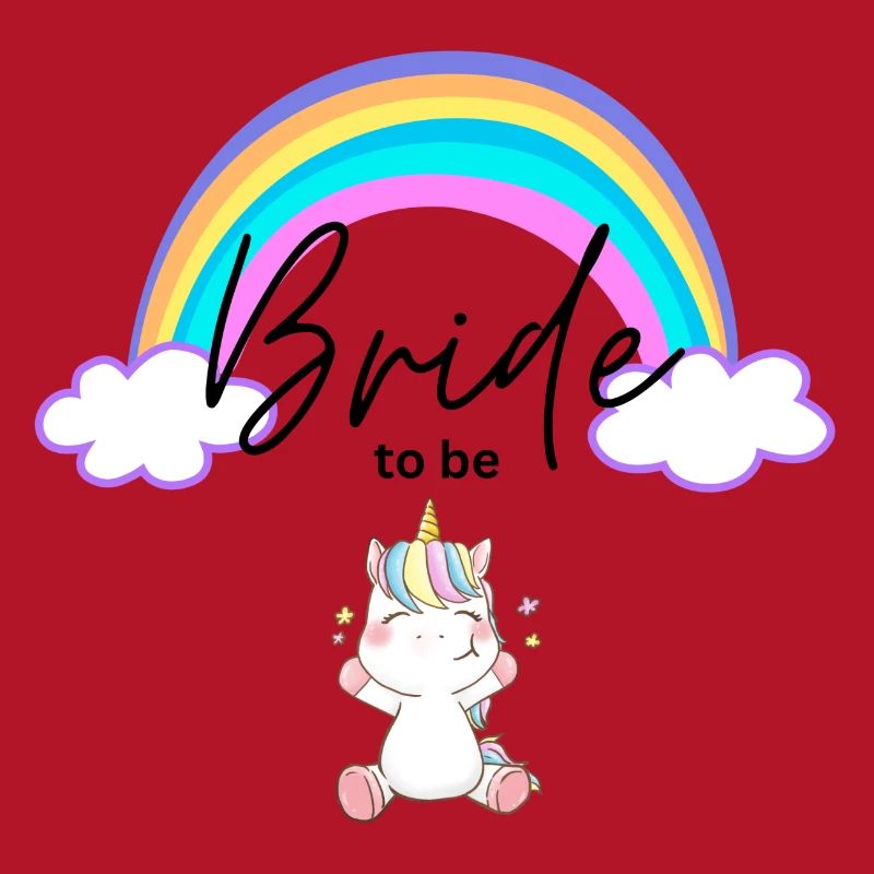 Bride to be - Einhorn mit Regenbogen