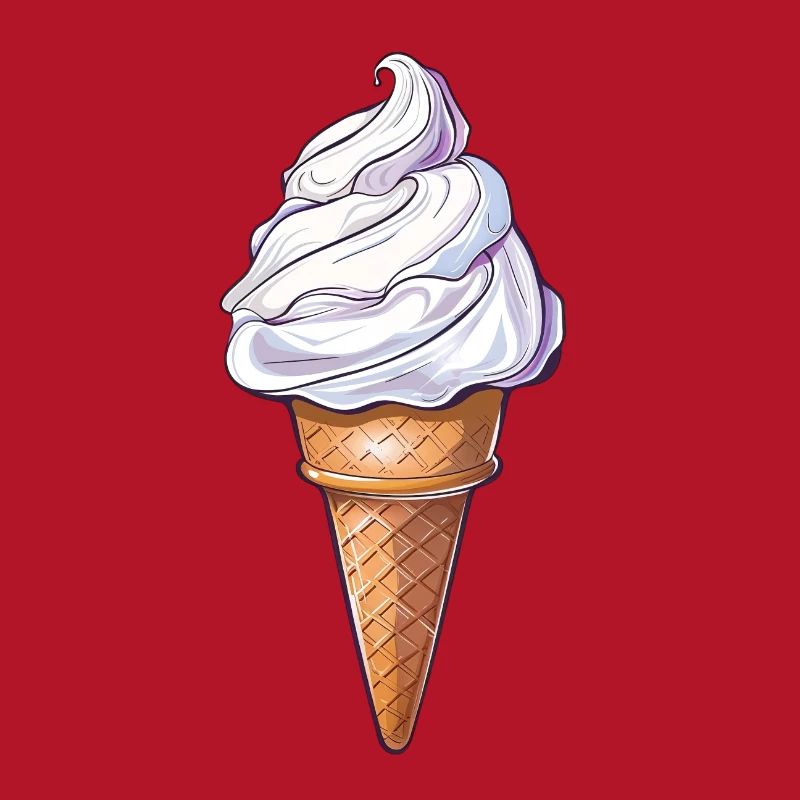 Cornet de glace sucrée d’été avec glaçage