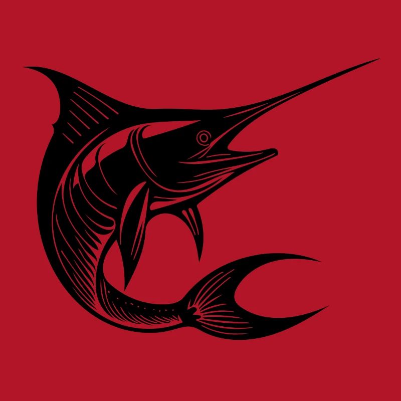 Fast sailfish - elegant fan fish