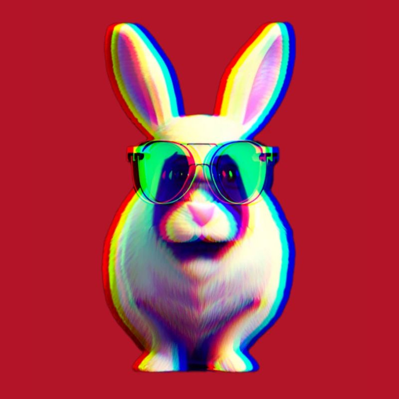cool rabbit - glitch effect rabbit