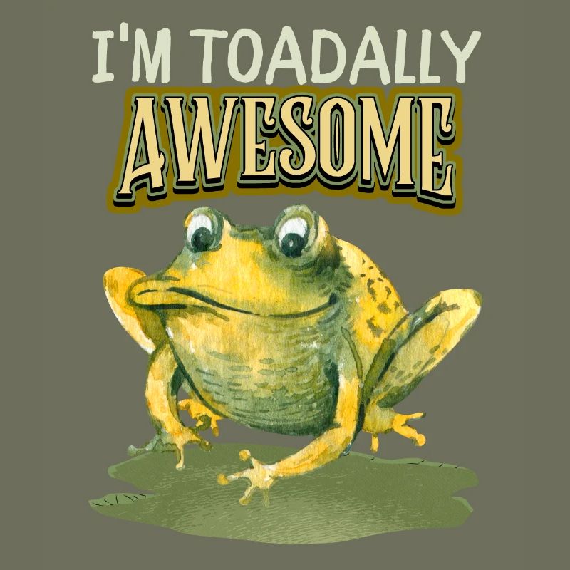 Frosch lustiger Spruch, Pun, Toadally-Awesome