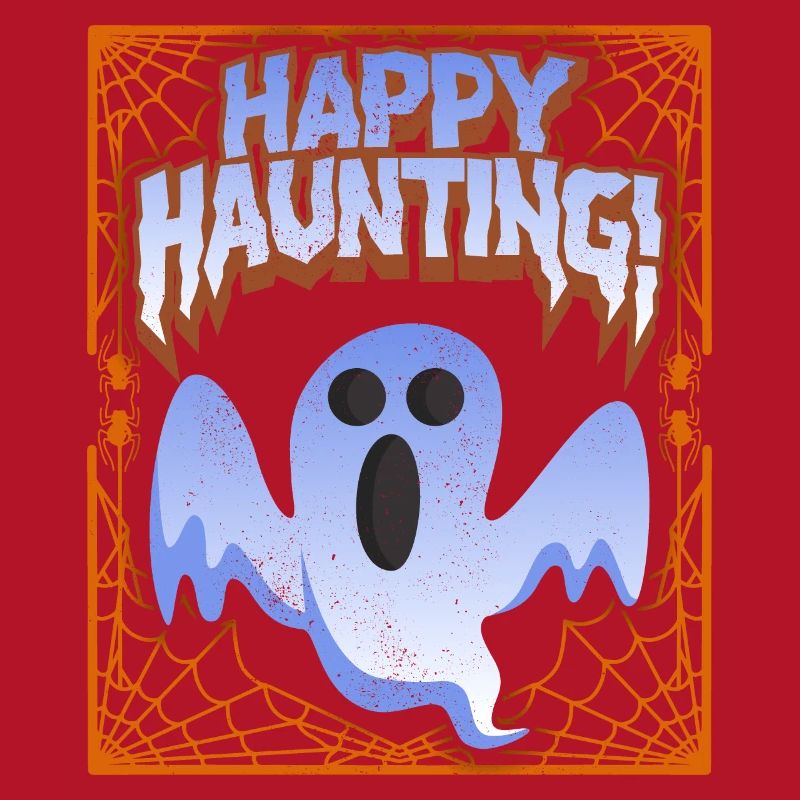 Funny Ghost, Saying with Cobwebs, Spider, Pun