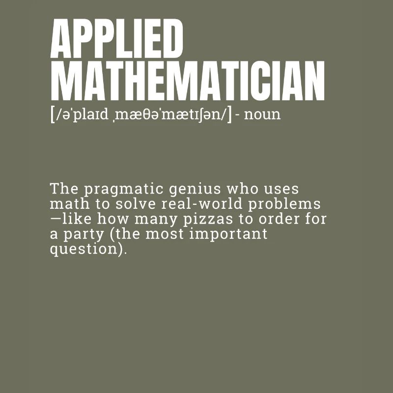 Funny Dictionary Applied Mathematician Themed