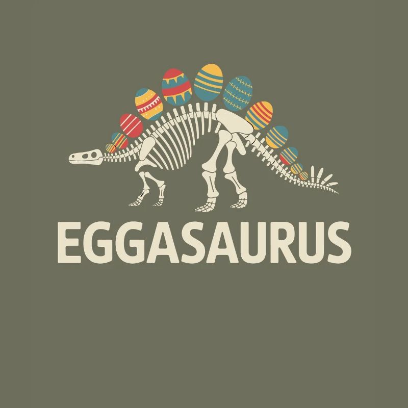 Eggasaurus Dinosaur Skeleton with Easter Eggs