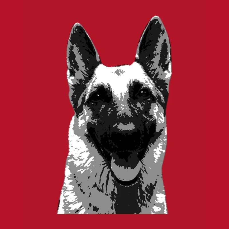 German shepherd - german shepherd head gift
