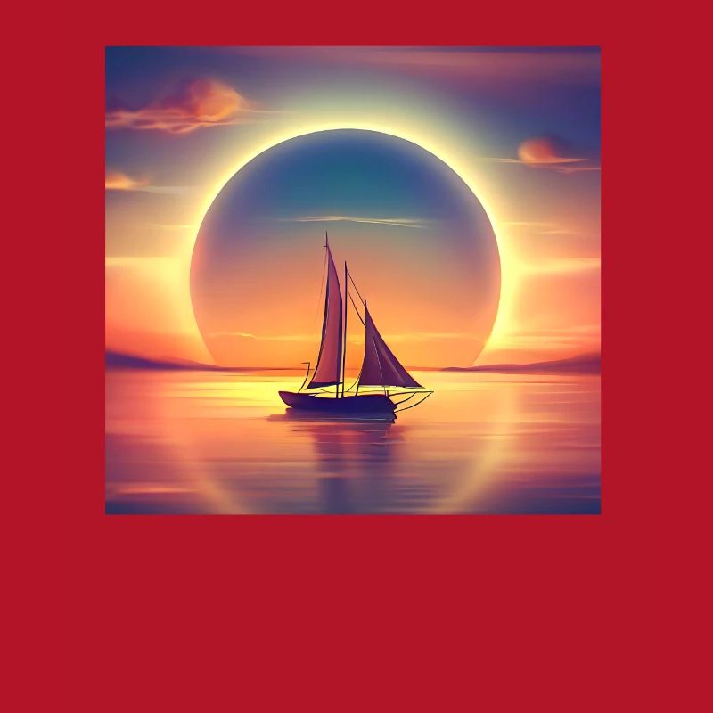 Sailboat sails into the sunset Angular