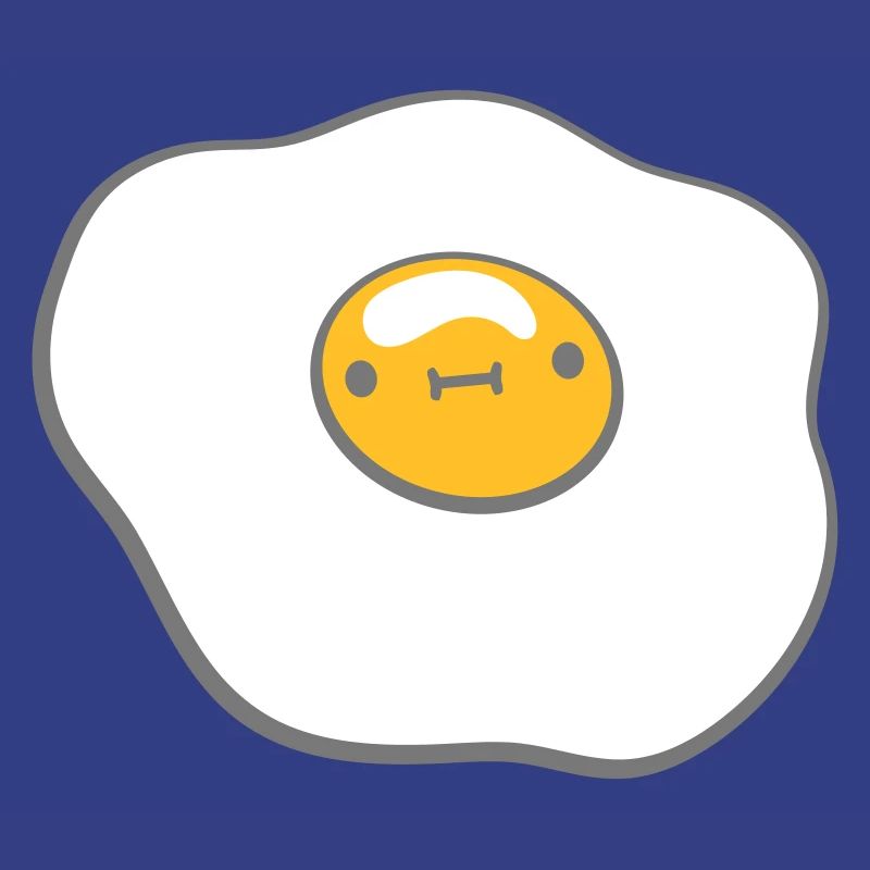Fried egg with face