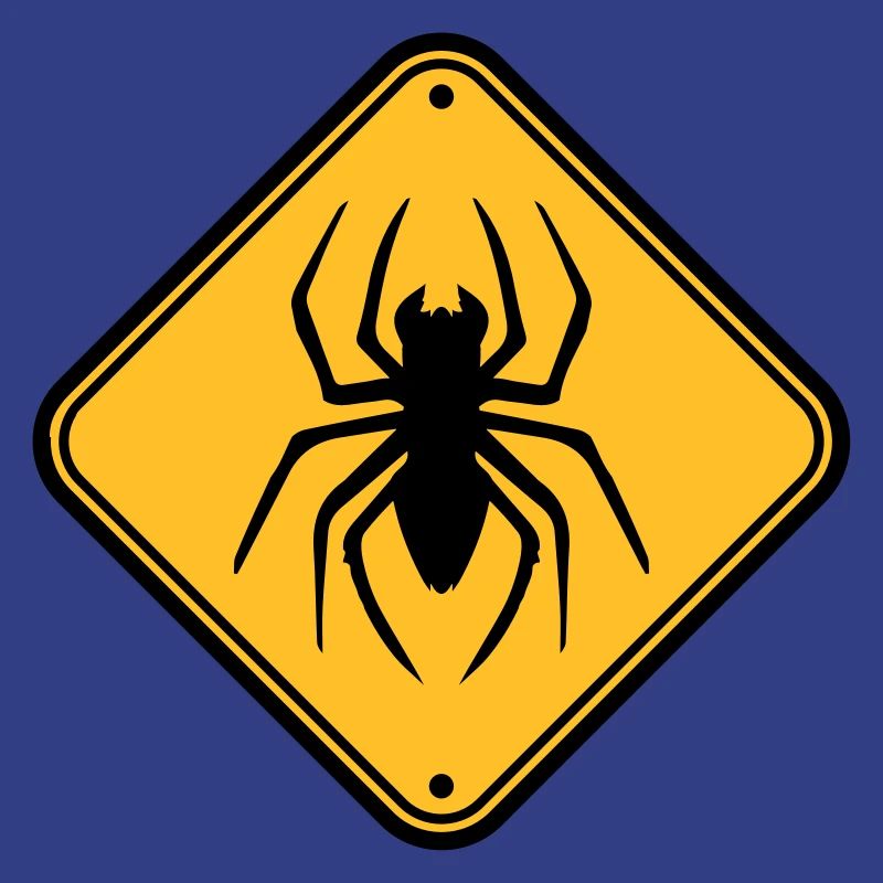 shield warning caution hazard caution zone spider