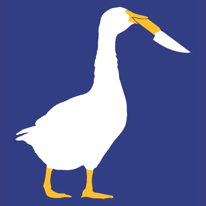Gefährliche bewaffnete Gans