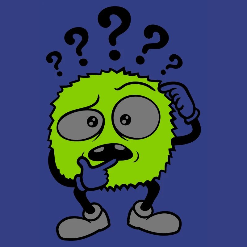 Question mark skeptical face comic
