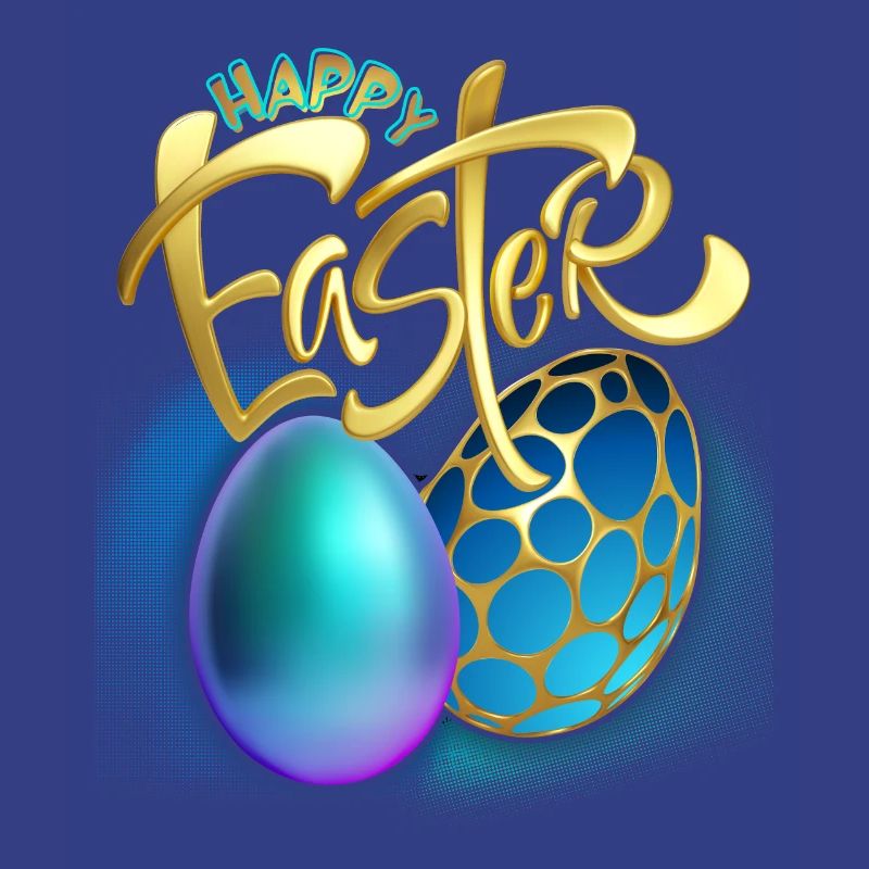 Happy-Easter Calligraphy Happy Easter 3d Easter Eggs
