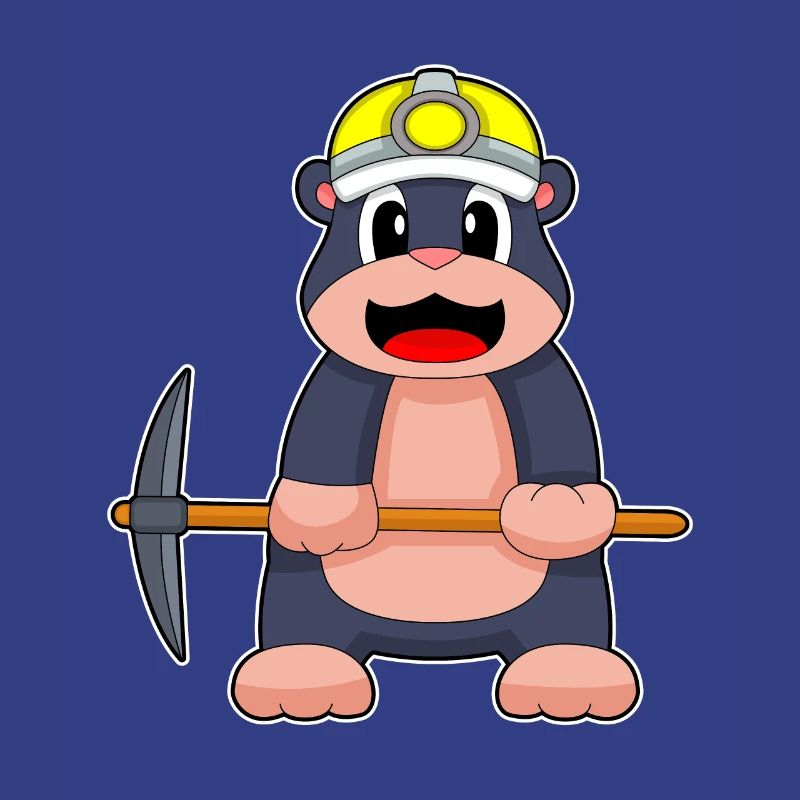 Mole, Miner, Pickaxe, Mining