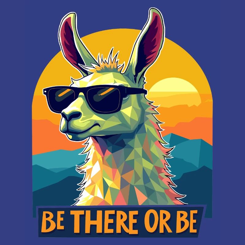 Sei dabei oder sei Lama – Retro Cool Lama Design
