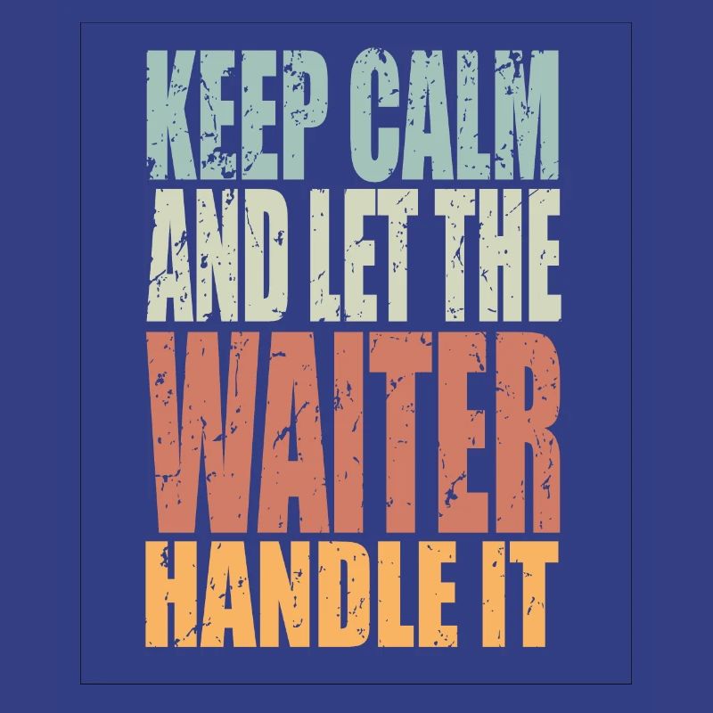 Keep Calm Kellner Spruch Kellner Geschenk