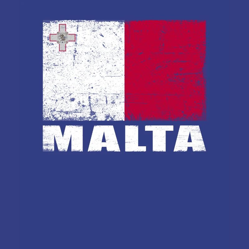 Drapeau de Malte Grunge Drapeau de Malte