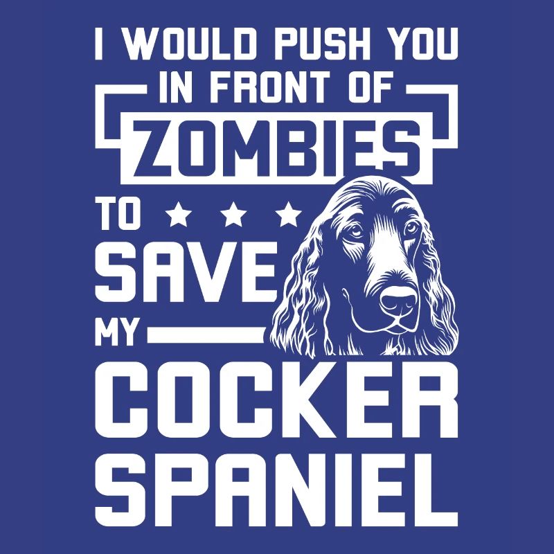 Vous pousser devant les zombies cocker spaniel