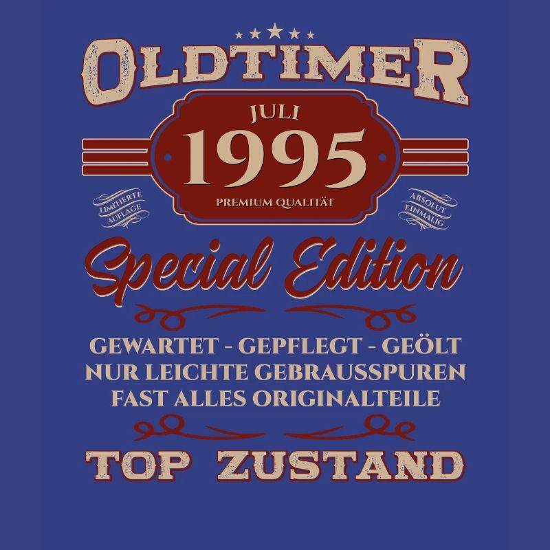 30. Geburtstag Geschenk Mann Oldtimer Juli 1995