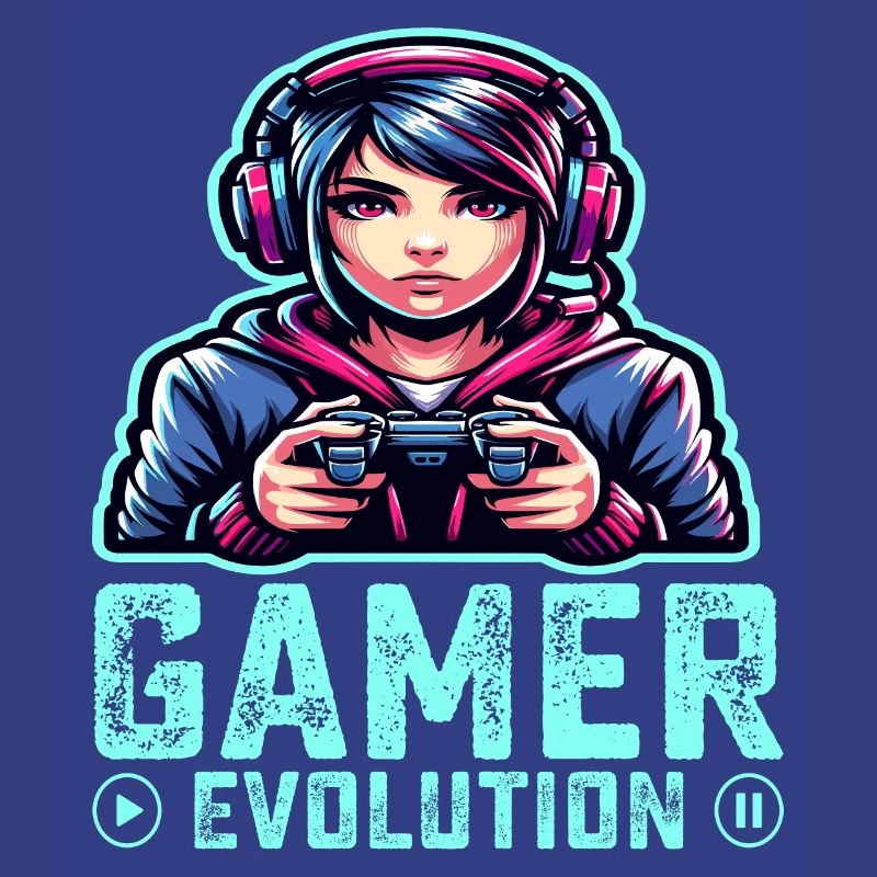 Die Evolution eines Gamers, cooles Gaming-Design