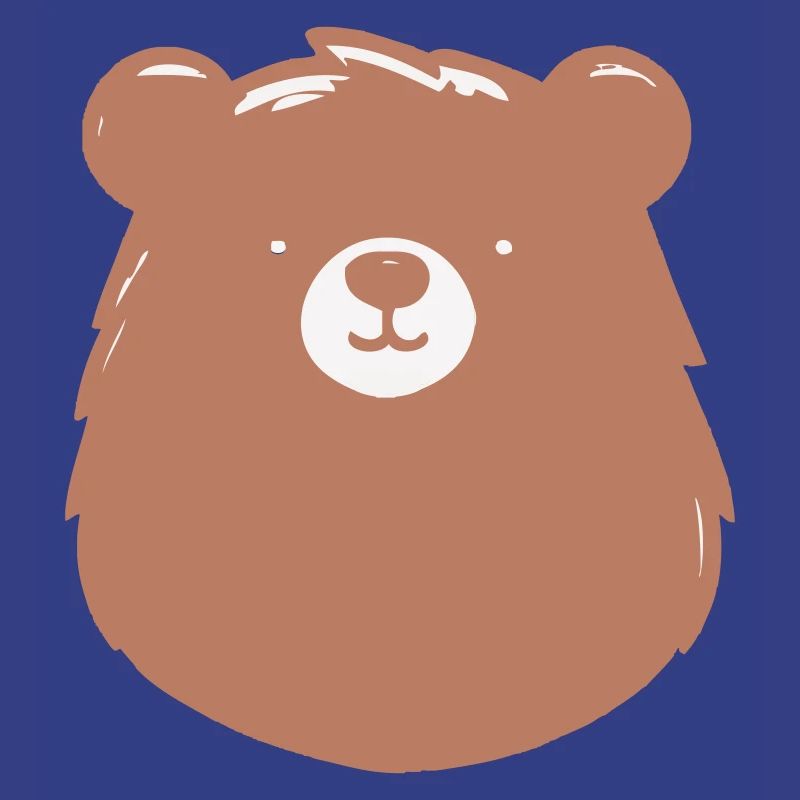 Simple bear in a flat handle