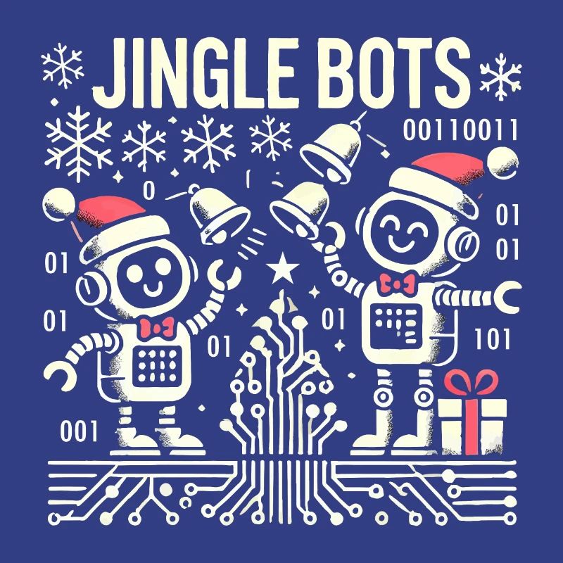 Jingle Bots - Christmas Robots with Binary Code