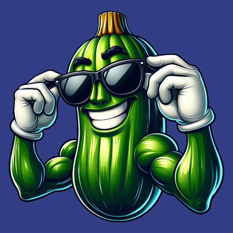 Cool concombre cornichon légumes dessin animé