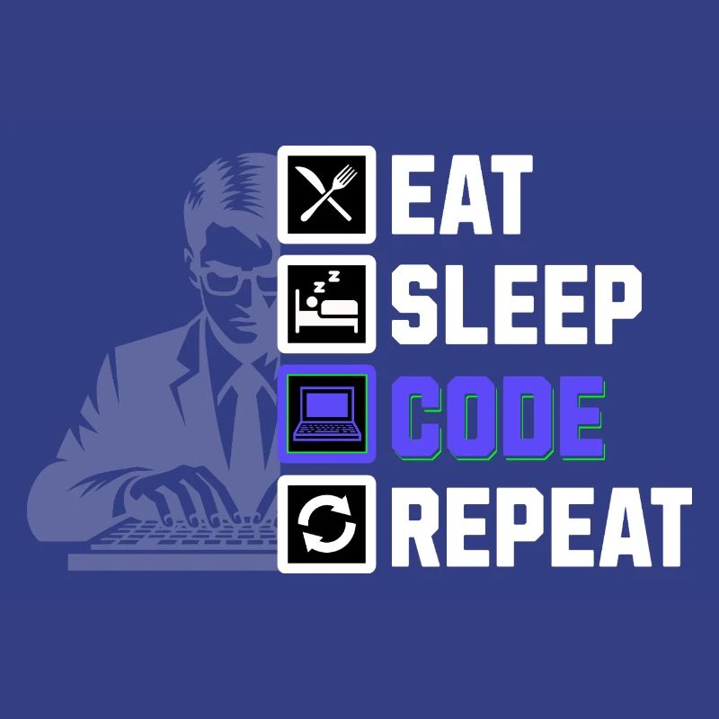 Coding Life – Eat Sleep Code Repeat Design