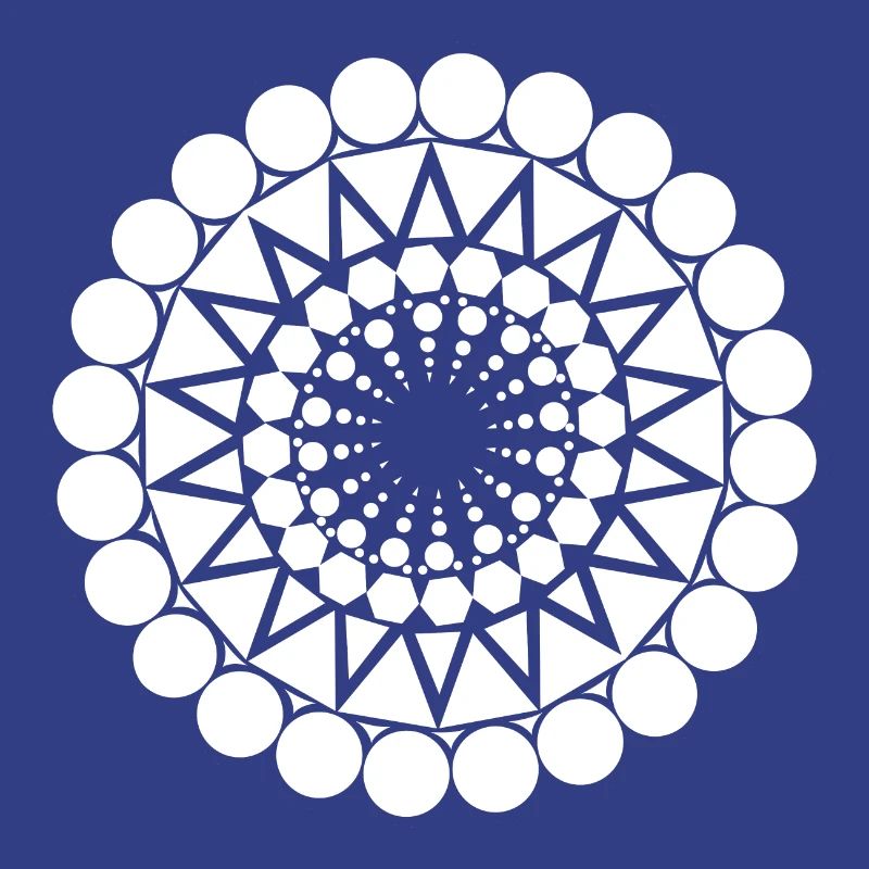 Geometric triangle mandala round pattern shape