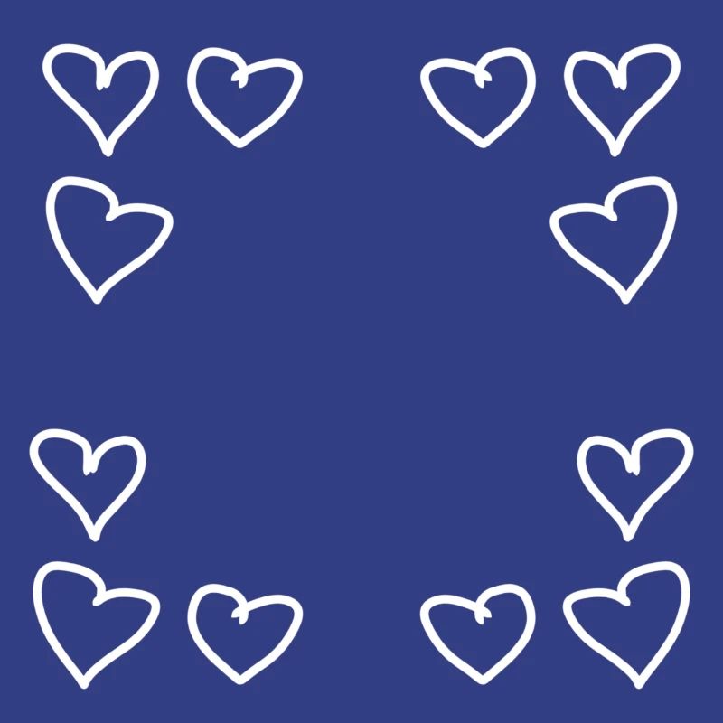 hearts pattern frame angular heart love