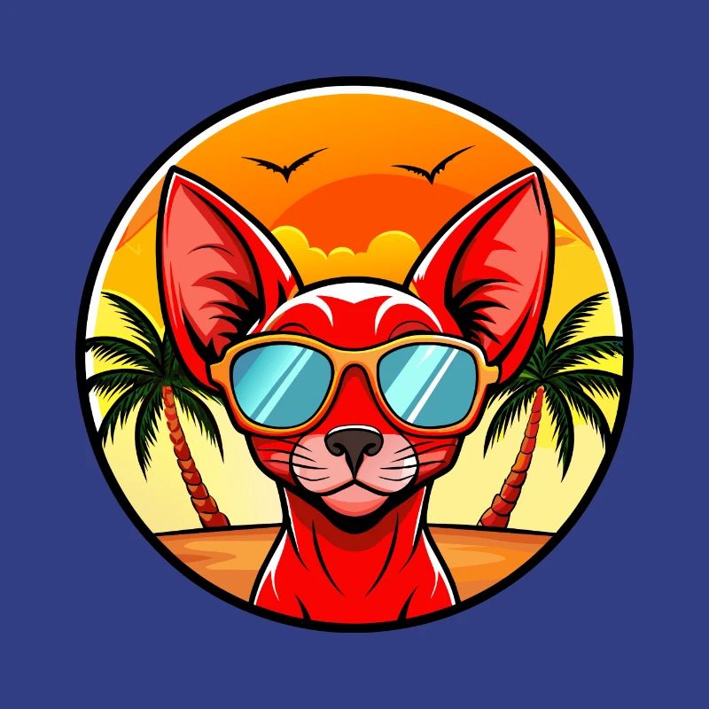 Lunettes de soleil de dessin animé Devon Rex Redon Rex Race Beach