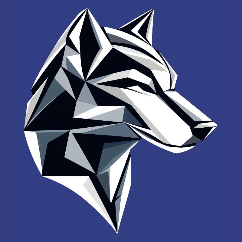 Conception de logo Wolf I Low Poly Art