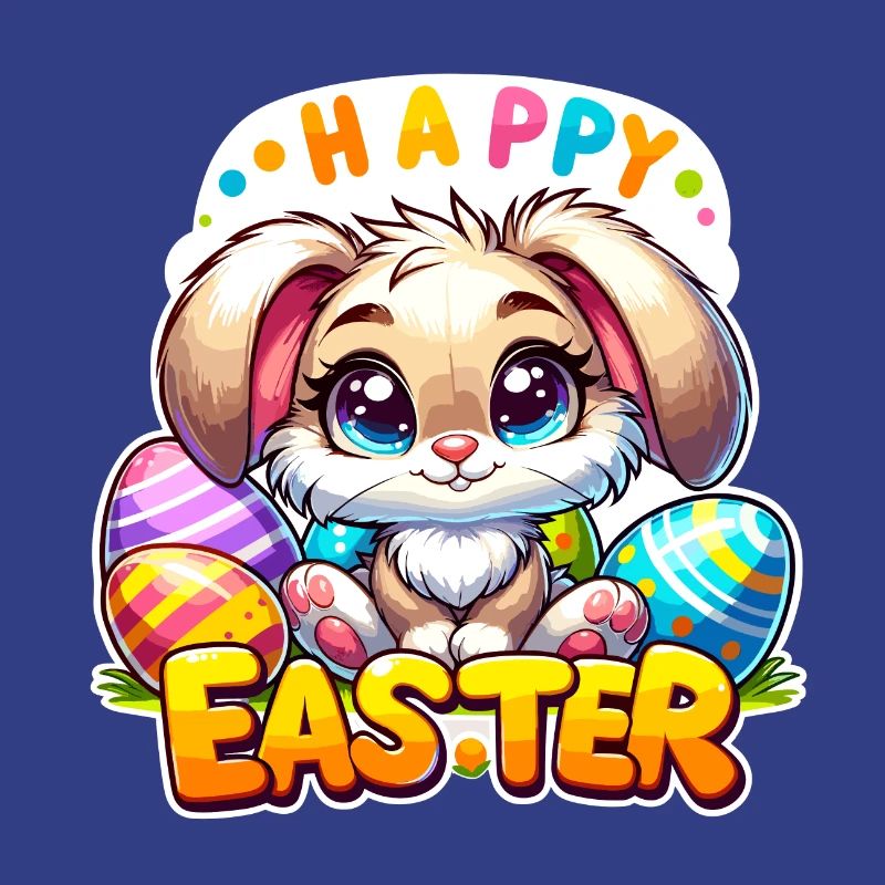 Happy Easter - Easter Bunny Illustration