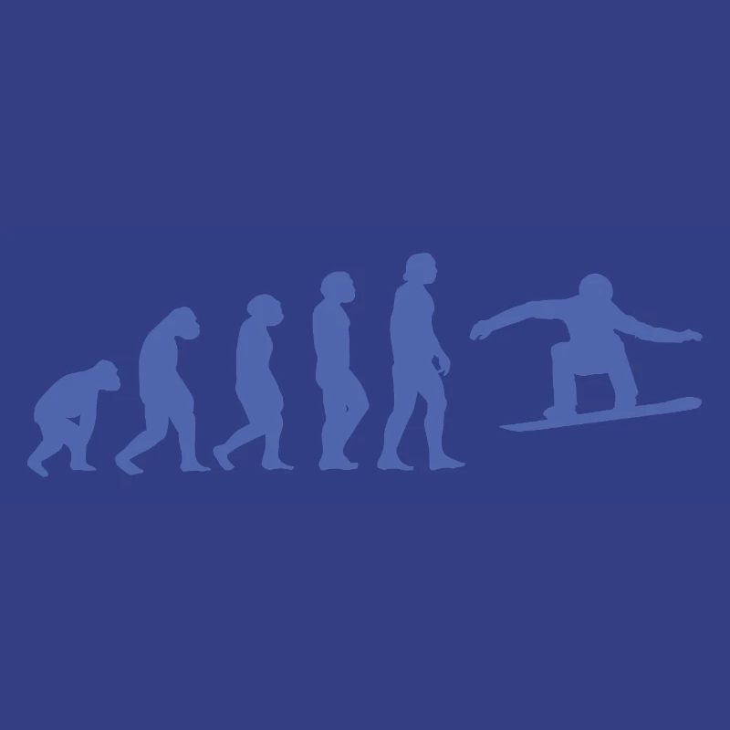 Snowboarder Evolution Silhouette Minimaliste