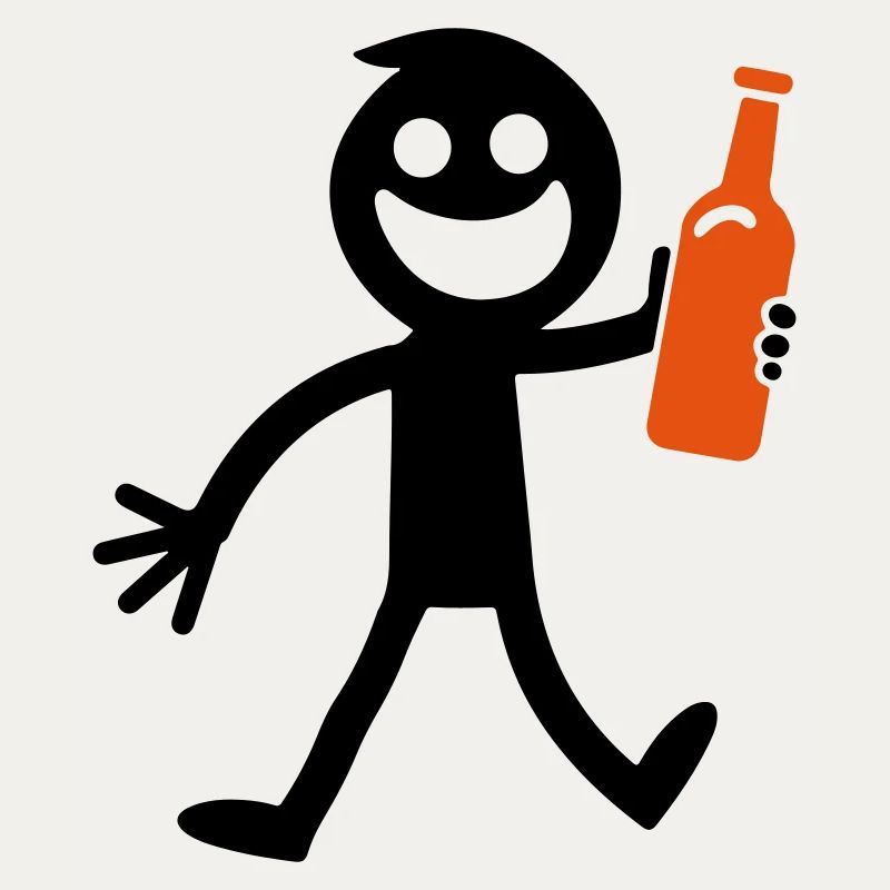 Bier Trinken Strichmännchen
