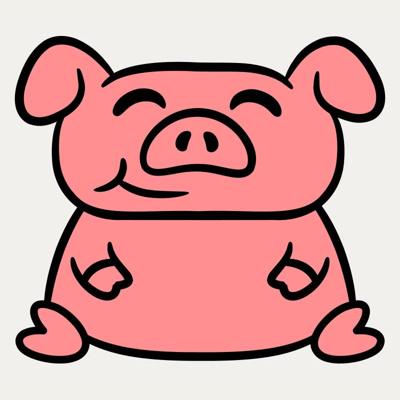 Assis Cochon Amour Petit Cochon Mignon