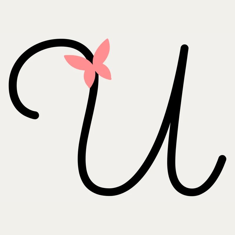 Buchstabe U Schmetterlingsbuchstabe