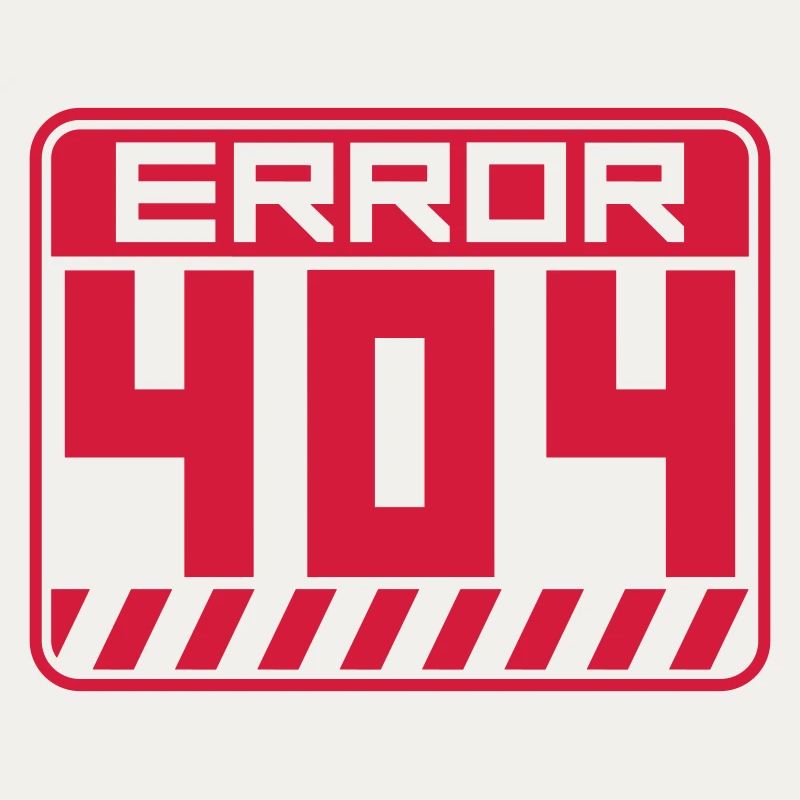 Schild Error 404 Warnung