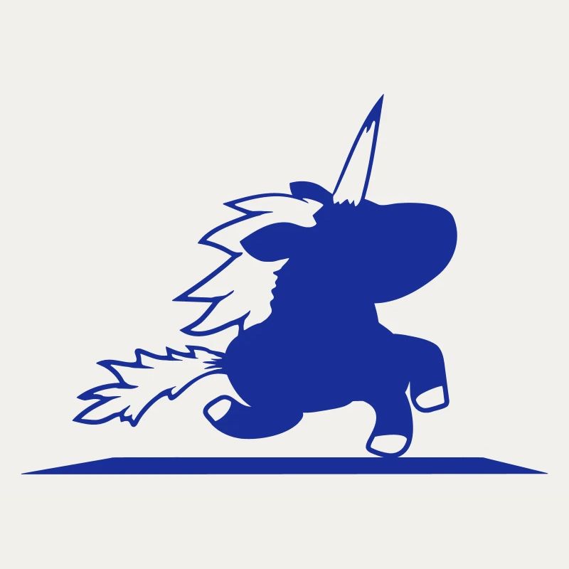 Licorne monte rapide galop mignon silhouette cheval