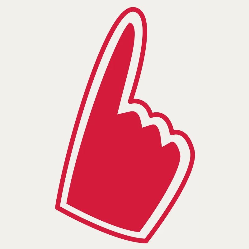 oversized baseball simple hand pointing up