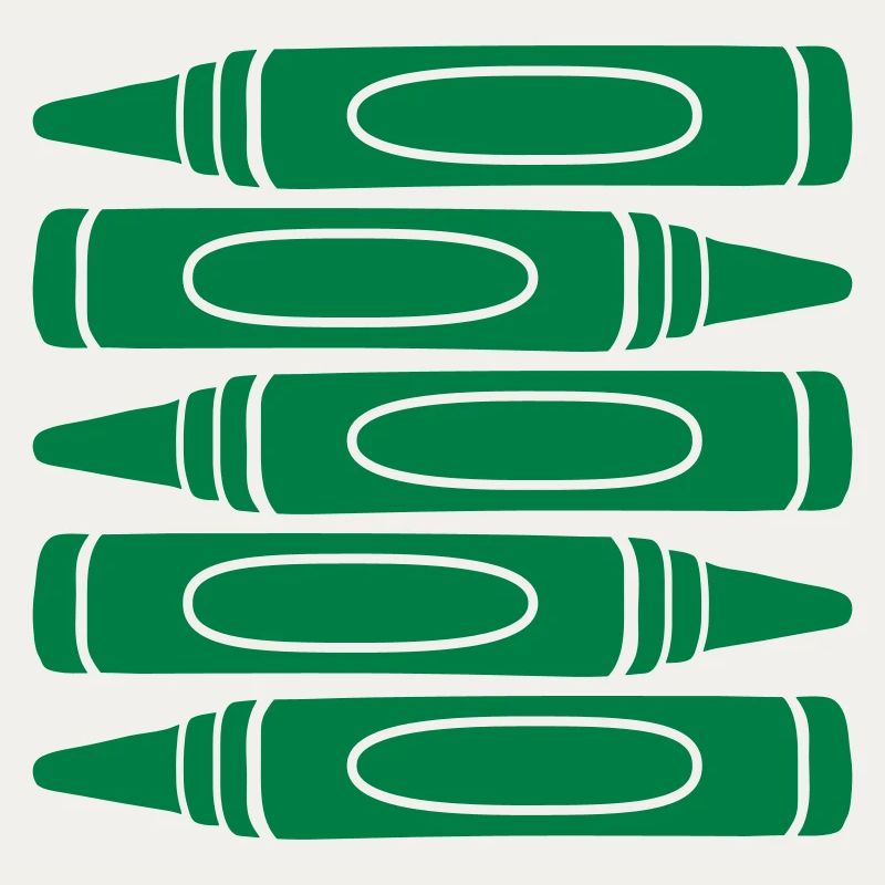 Crayons de cire verte design cool