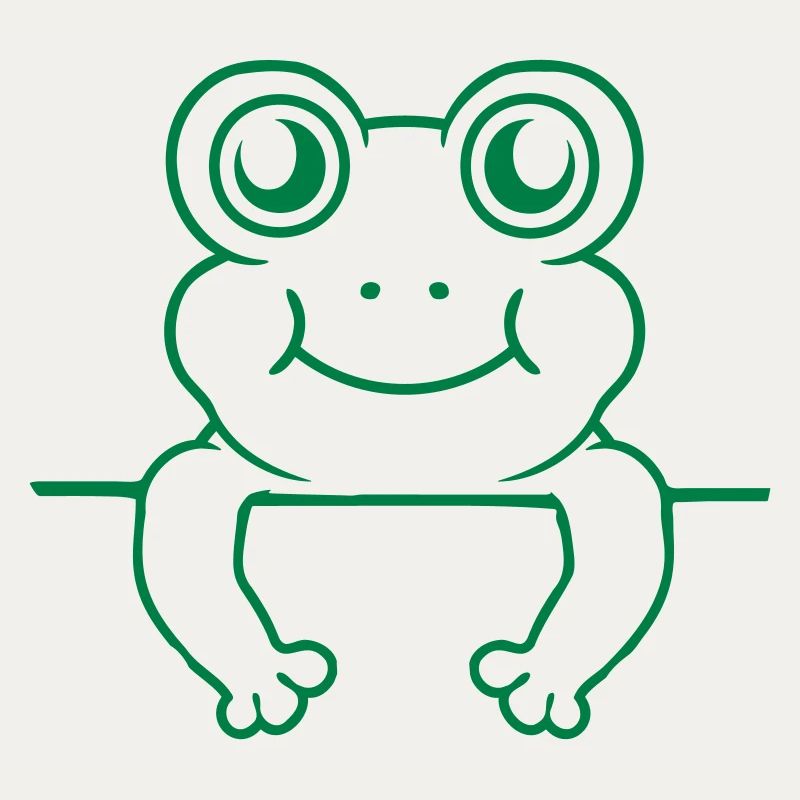 Mauer Frosch Schild Comic