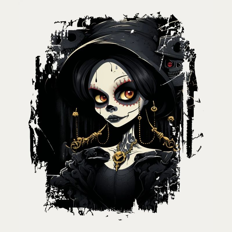 Süßes Gothic-Mädchen