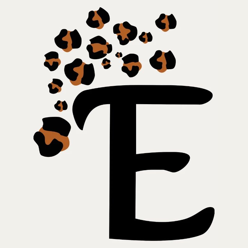 Letter e leopard patterns